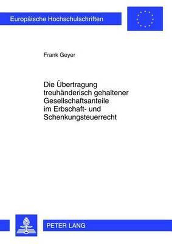 Die Übertragung treuhänderisch gehaltener Gesellschaftsant ... - cover