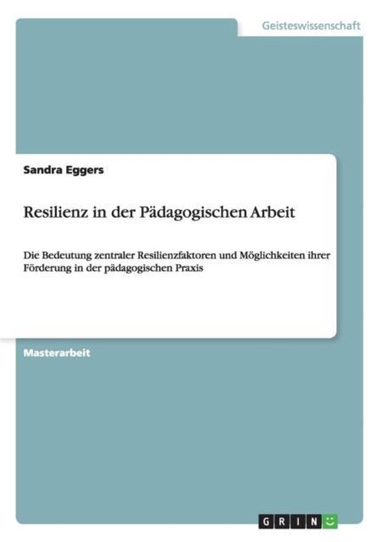Resilienz in Der Padagogischen Arbeit - cover