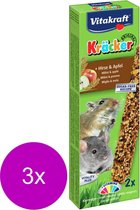 Vitakraft Muis/Gerbil Kracker Corn/Fruit - Knaagdiersnack - 3 x 2 stuks