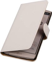 Bookstyle Wallet Case Hoesjes voor LG V10 Wit