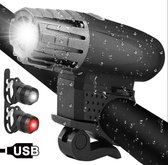 Led fietslamp - fietsverlichting - USB oplaadbaar - waterdicht