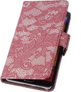 Lace Rood Samsung Galaxy Note 4 Book/Wallet Case/Cover Cover
