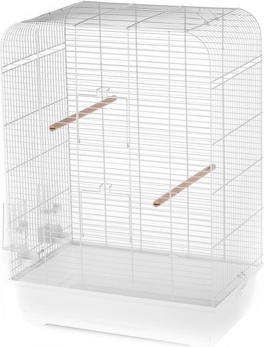 Duvo+ Vogelkooi Nina - Wit - 54 x 34 x 75 cm
