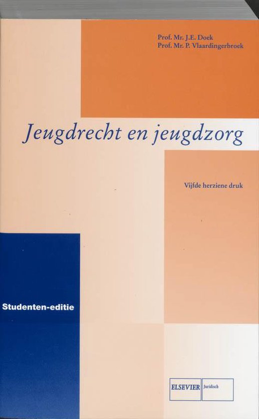 Jeugdrecht en jeugdhulpverleningsrecht Studenteneditie - cover