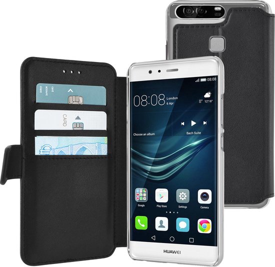 Azuri Huawei P9 Lite hoesje - Walletcase - Zwart | bol.com