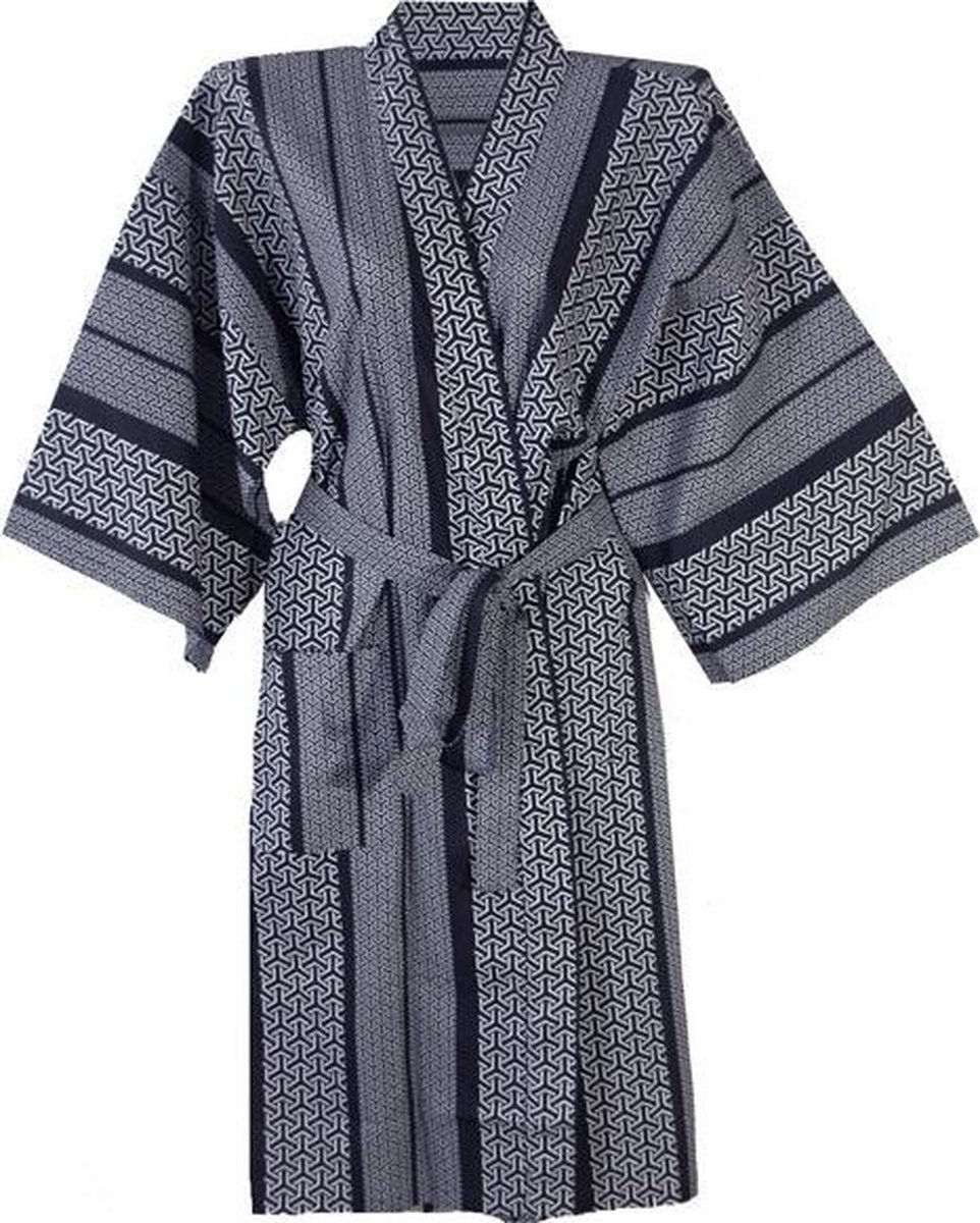 TA-HWA Korte Japanse Kimono Yukata 'Geo' 100% katoen