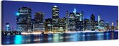 Manhattan - Canvas Schilderij Panorama 158 x 46 cm