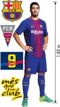 Muursticker FC Barcelona Voetballer Suarez – Levensgroot – Kinderkamer – 1.82 m hoog