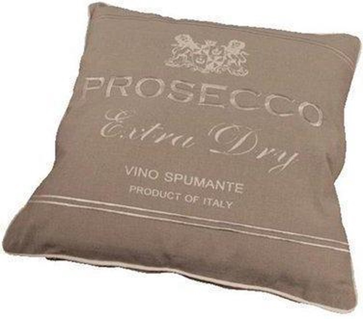 Prosecco kussenhoes - Taupe - 45x45 cm | bol.com