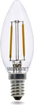 Groenovatie LED Filament Kaarslamp E14 Fitting - 2W - Extra Warm Wit - 98x35 mm - Dimbaar