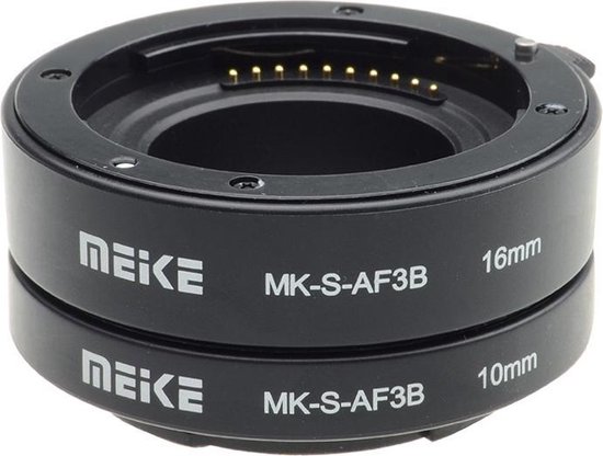 meike mk s af3b auto focus extension tube 10mm 16mm Meike mk-s-af3b af extension tube adapter for sony mirrorless (plastic