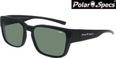 Polar Specs® Overzet Zonnebril PS5007 – Shiny Black – Polarized Green – Small – Unisex