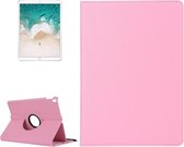 iPad Pro 10.5 inch horizontaal 360 graden draaiend Litchi structuur PU leren Flip Hoesje met houder (roze)
