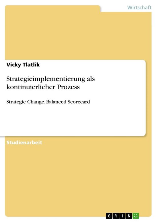 Strategieimplementierung als kontinuierlicher Prozess - cover