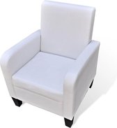 Fauteuil modern kunstleer wit