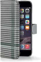 Celly iPhone 6 Plus Icon Pied De Poule Wallet Case Black