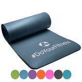 #DoYourFitness - tapis de fitness parfait pour Pilates, aérobic, yoga - »Sharma« - antidérapant, durable, doux pour la peau, résistant à l'usure - 183 x 61 x 0 8 cm - gris