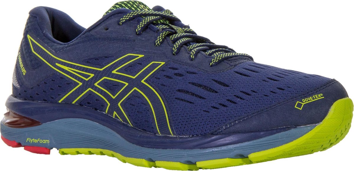 Asics Gel-Cumulus 20 G-TX Sportschoenen - Maat 42 - Mannen - navy/lime  groen | bol.com