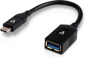 V7 V7U3C-BLK-1E USB-kabel 0,1 m USB 3.2 Gen 1 (3.1 Gen 1) USB C USB A Zwart