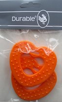 Durable Bijtring Hart met Noppen 693 Orange