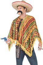 Mexicaanse verkleed poncho en snor voor heren - verkleedkleding kostuums
