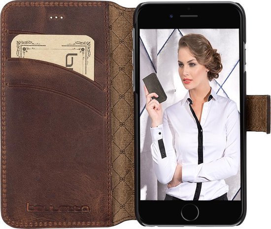 Bouletta Lederen Apple iPhone 7/8 Hoesje - BookCase - Antic Brown - Bouletta