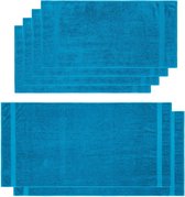 Lumaland - Handdoeken set - 2 badhanddoeken & 4 handdoeken - 100% katoen - Turquoise