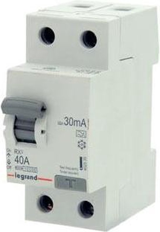 Legrand 411159 Disjoncteur différentiel DX3 2P C20 6000A AC 30MA 4M