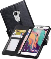 Hoesje Geschikt voor HTC One X10 - Portemonnee Hoesje Booktype Wallet Case Zwart