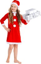 dressforfun - Meisjeskostuum kerstelf 116 (5-7y) - verkleedkleding kostuum halloween verkleden feestkleding carnavalskleding carnaval feestkledij partykleding - 300286