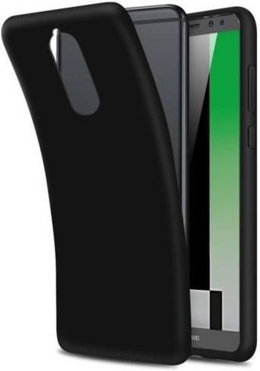 Zwart Tpu Siliconen Backcover Hoesje Geschikt voor Huawei Mate 10 Lite