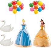 Disney Princesses™ plastic taart set - Feestdecoratievoorwerp