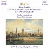 Haydn: Symphonies no 85, 92 & 103 / Capella Istropolitana