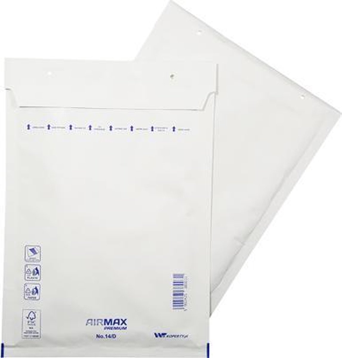 50 stuks - Luchtkussen enveloppen D (Bubbeltjes envelop D/14) 180 x 265 mm