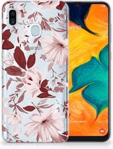 Geschikt voor Samsung Galaxy A20 | A30 Uniek TPU Hoesje Watercolor Flowers