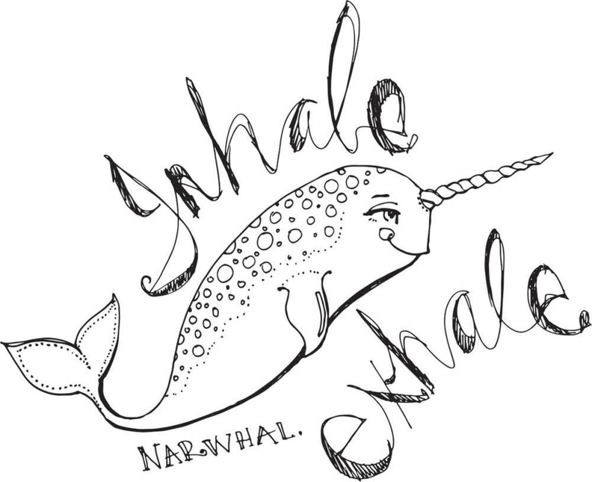 Jane Davenport - Artomology Clear Stamps - Relaxed Narwhal - stempelset - JDS-020