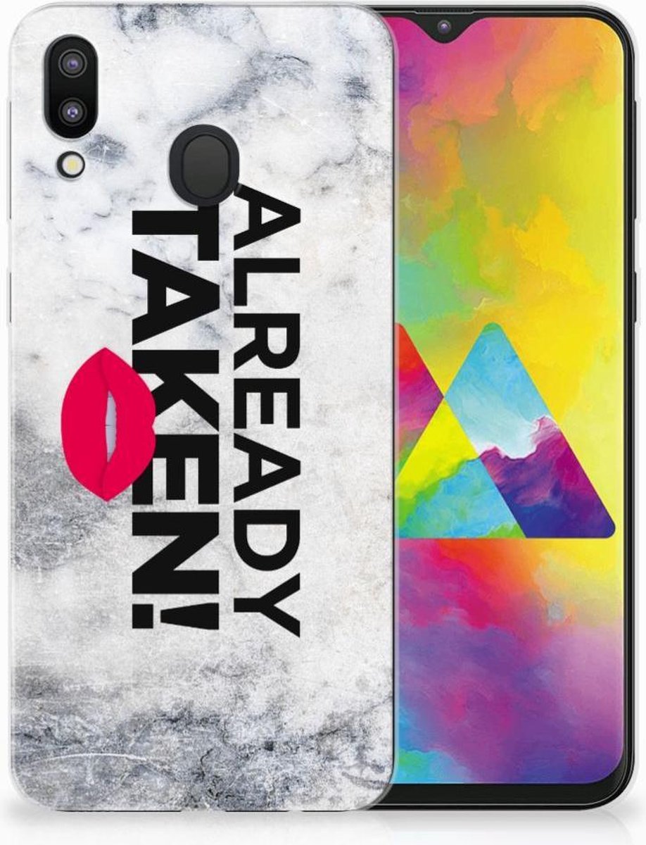 Samsung Galaxy M20 (Power) Siliconen hoesje met naam Already Taken White