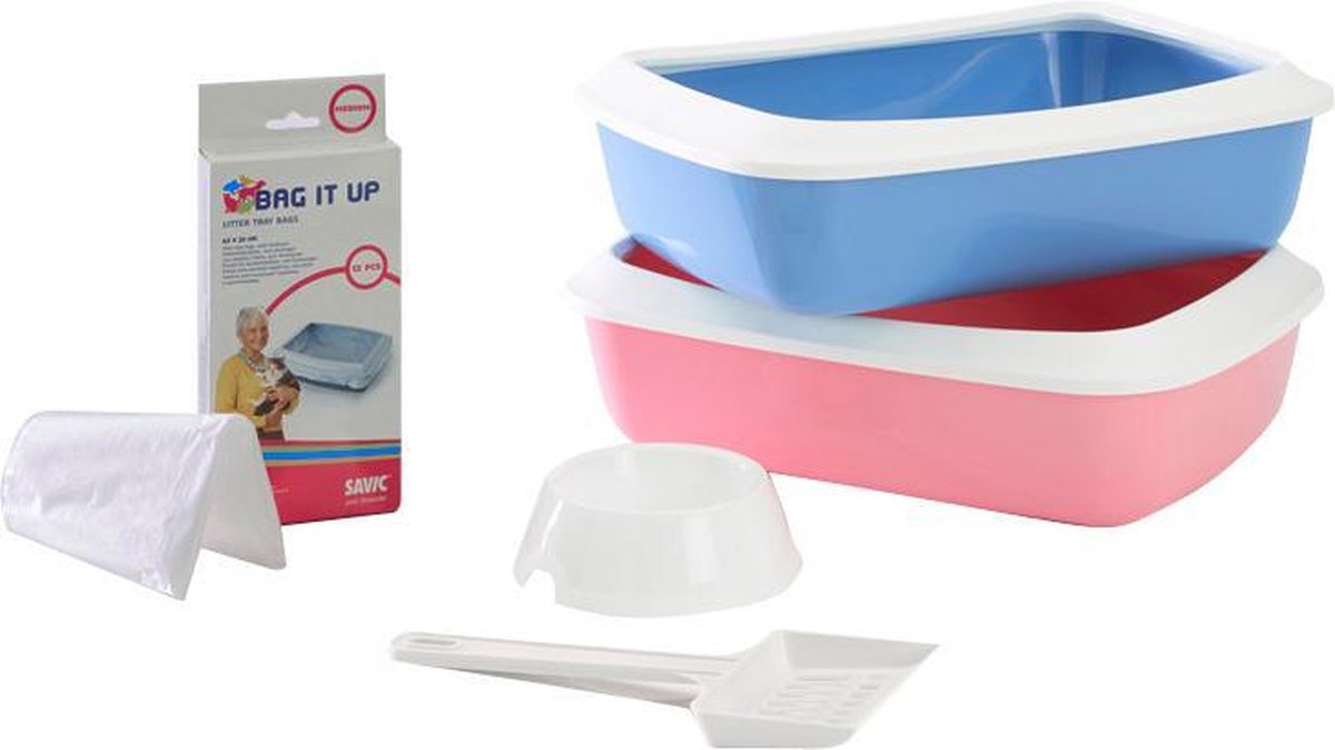 Savic Kattenbakset Iriz 42 X 31 Cm Blauw 15-delig