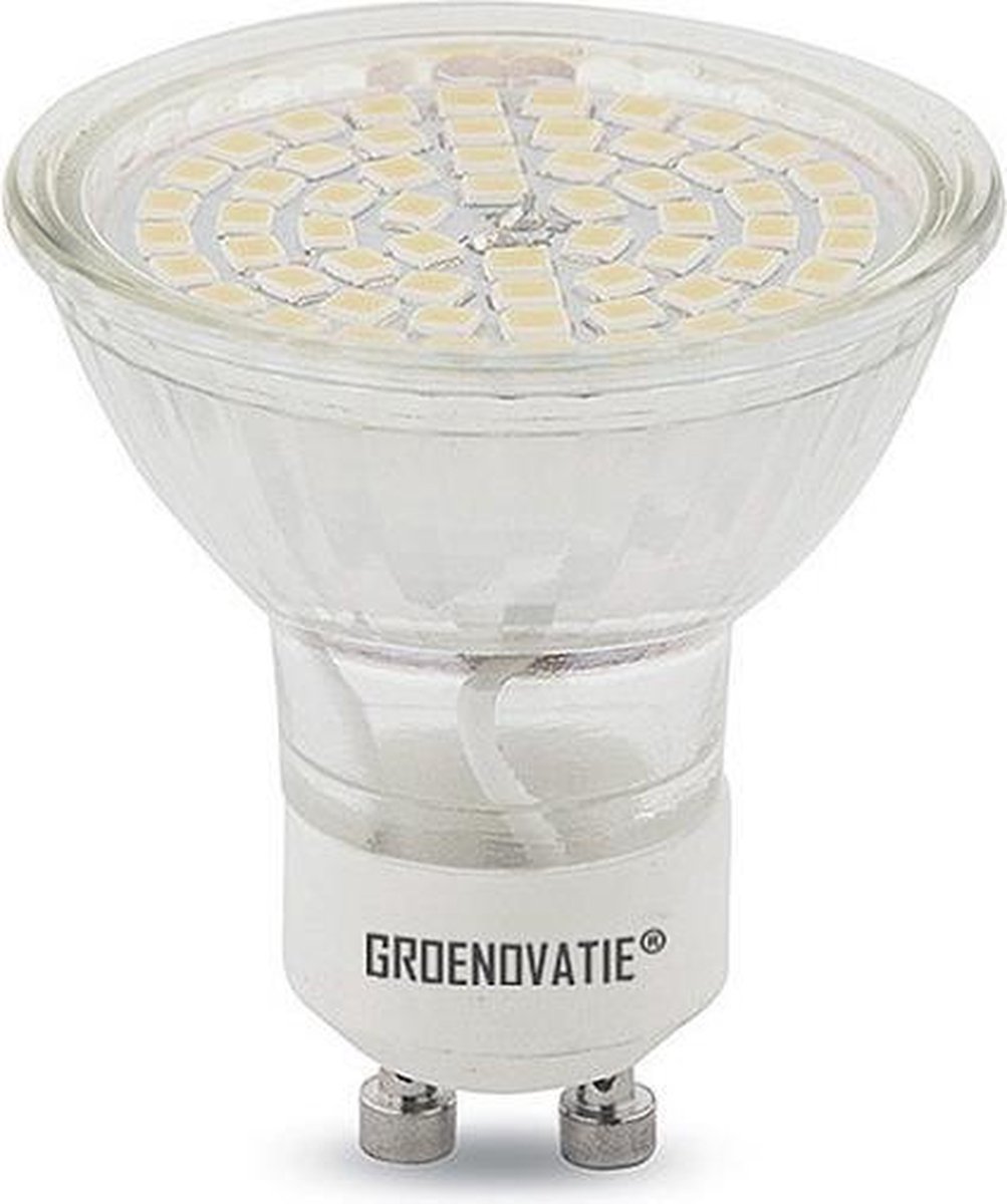 Groenovatie LED Spot GU10 Fitting - 5W - SMD - 52x50 mm - Dimbaar - Koel Wit