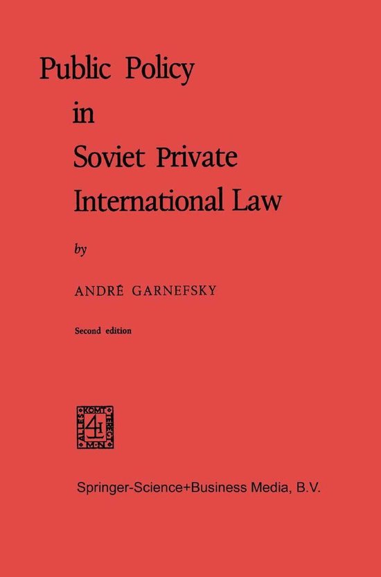 Law and Criminology (R0) - Public Policy in Soviet Private I ... - cover