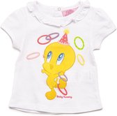 Looney Tunes Meisjes T-shirt - wit - Maat 24m/2 jaar