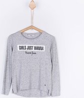 Tiffosi-meisjes-shirt/longsleeve Willa-kleur: grijs mêlee-maat 140