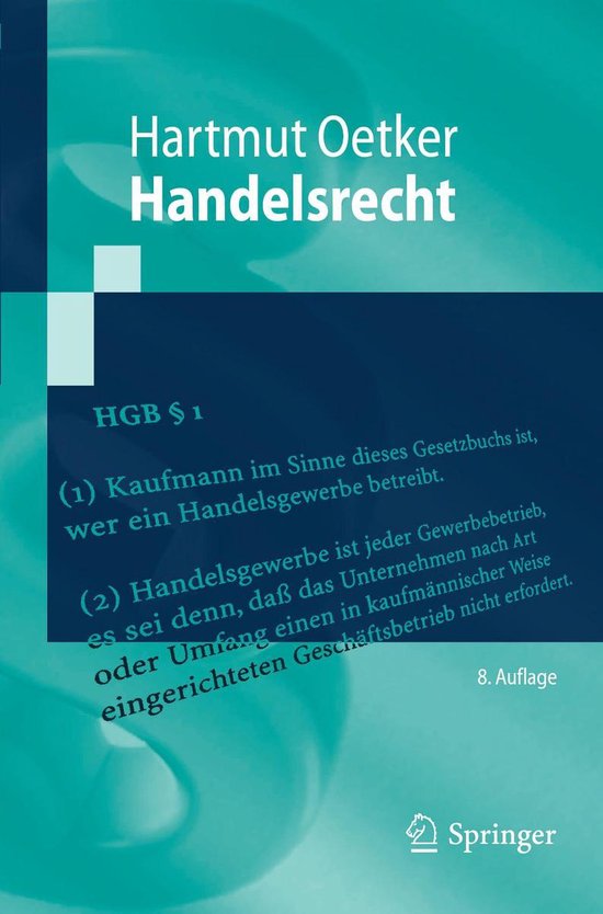 Springer-Lehrbuch - Handelsrecht - cover