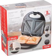 Dunlop Tosti Apparaat - Tosti ijzer - Zwart/zilver