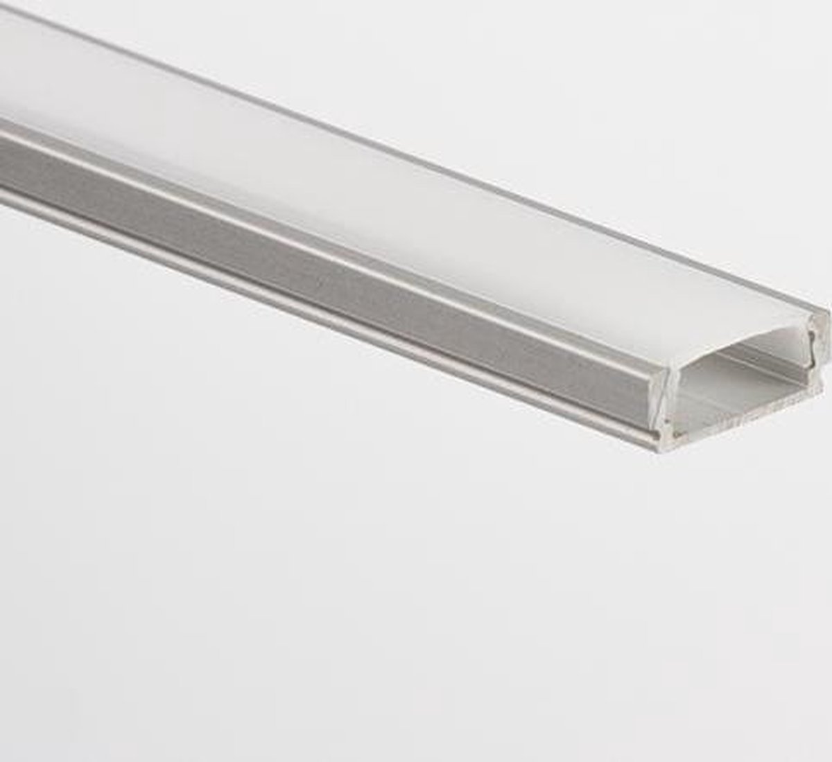 T&K Aluminium led-profiel, 6 x 1 m, zilverkleurig, U-vorm, met opaalafdekking, eindkappen en montageklemmen, aluminium kanaal T&K Aluminium led-profiel, 6 x 1 m, zilverkleurig, U-vorm, met opaalafdekking, eindkappen en montageklemmen, aluminium kanaal