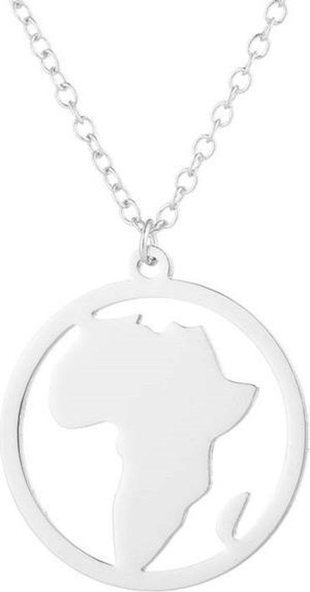24/7 Jewelry Collection Afrika Kaart Ketting - Wereld - Wereldkaart -  Wereldbol -... | bol.com