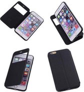 View Cover Zwart Apple iPhone 6 Stand Case TPU BookStyle Hoesjes