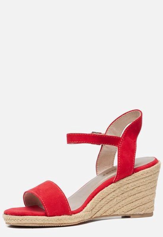Tamaris Sandalen met sleehak rood - Maat 39 | bol.com