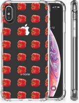 TPU-Siliconen Hoesje Geschikt voor iPhoneX | Xs Design Paprika Red