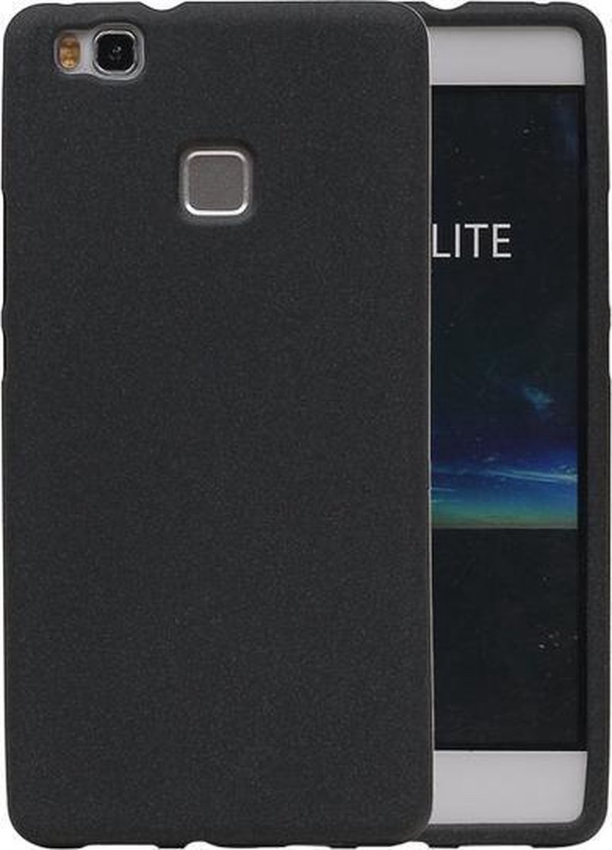 Zwart Zand TPU back case cover hoesje voor Huawei P9 Lite